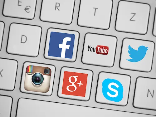 Image of different social media icons.