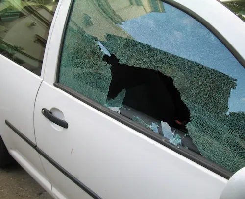 Broken Car Window