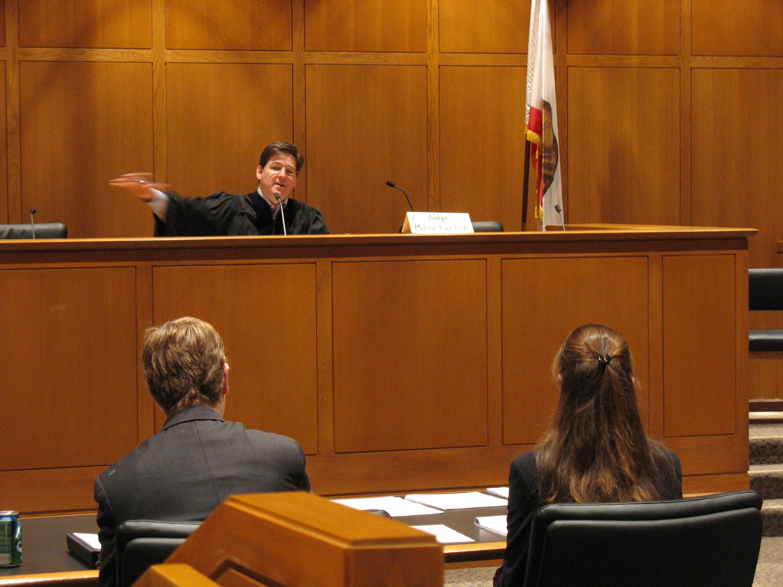 judge in a courtroom